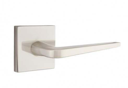 Emtek Athena Lever Square Rosette Dummy, Satin Nickel