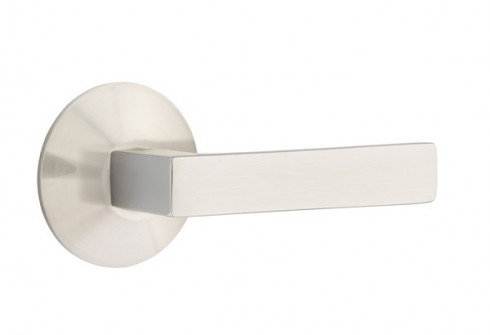 Emtek Dumont Lever Modern Rosette Dummy, Satin Nickel
