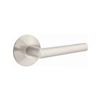 Emtek Stuttgart Lever Modern Rosette Privacy LH, Satin Nickel