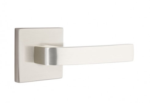 Emtek Breslin Lever Square Rosette Privacy RH, Satin Nickel
