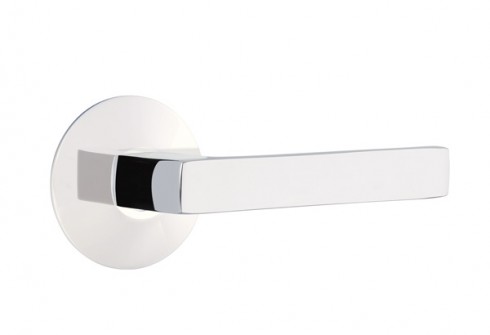 Emtek Dumont Lever Modern Rosette Passage LH, Polished Chrome