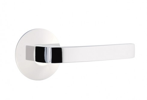 Emtek Breslin Lever Modern Rosette Dummy, Polished Chrome