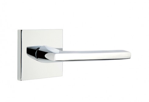 Emtek Helios Lever Square Rosette Dummy, Polished Chrome
