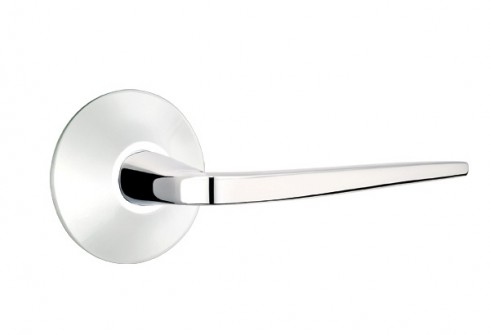 Emtek Athena Lever Modern Rosette Passage RH, Polished Chrome