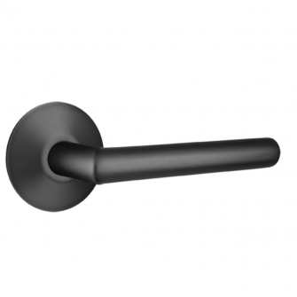 Emtek Stuttgart Lever Modern Rosette Dummy, Flat Black