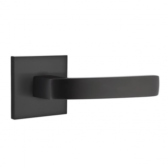 Emtek Breslin Lever Square Rosette Privacy RH, Flat Black