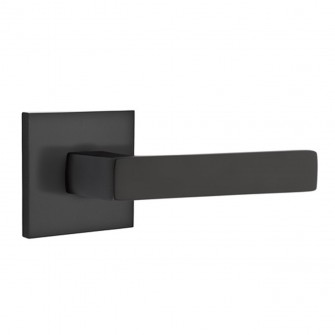 Emtek Dumont Lever Square Rosette Dummy, Flat Black