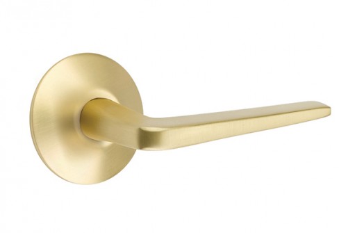 Emtek Athena Lever Modern Rosette Dummy, Satin Brass