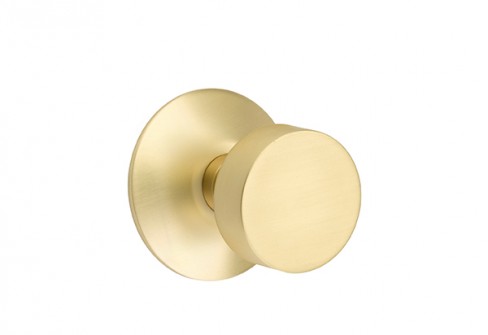 Emtek Round Knob Modern Rosette Passage RH, Satin Brass