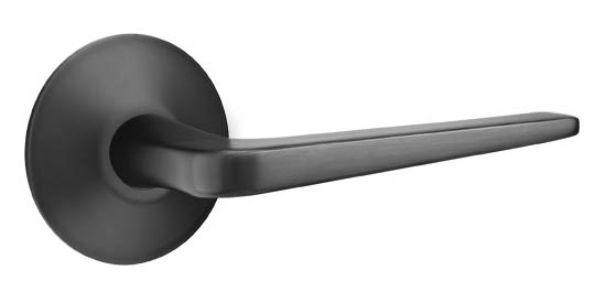 Emtek Athena Lever Modern Rosette Passage RH, Flat Black