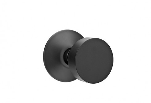 Emtek Round Knob Modern Rosette Privacy LH, Flat Black