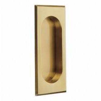 EMTEK FLUSH PULL RECTANGULAR PASSAGE SATIN BRASS (US4) 2201