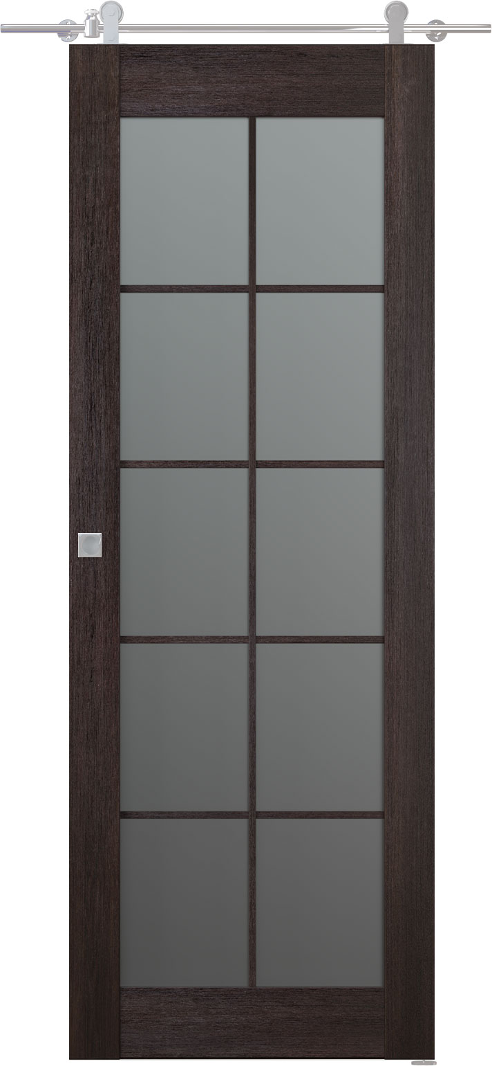 Avon 10 Lite Vetro Veralinga Oak Barn doors