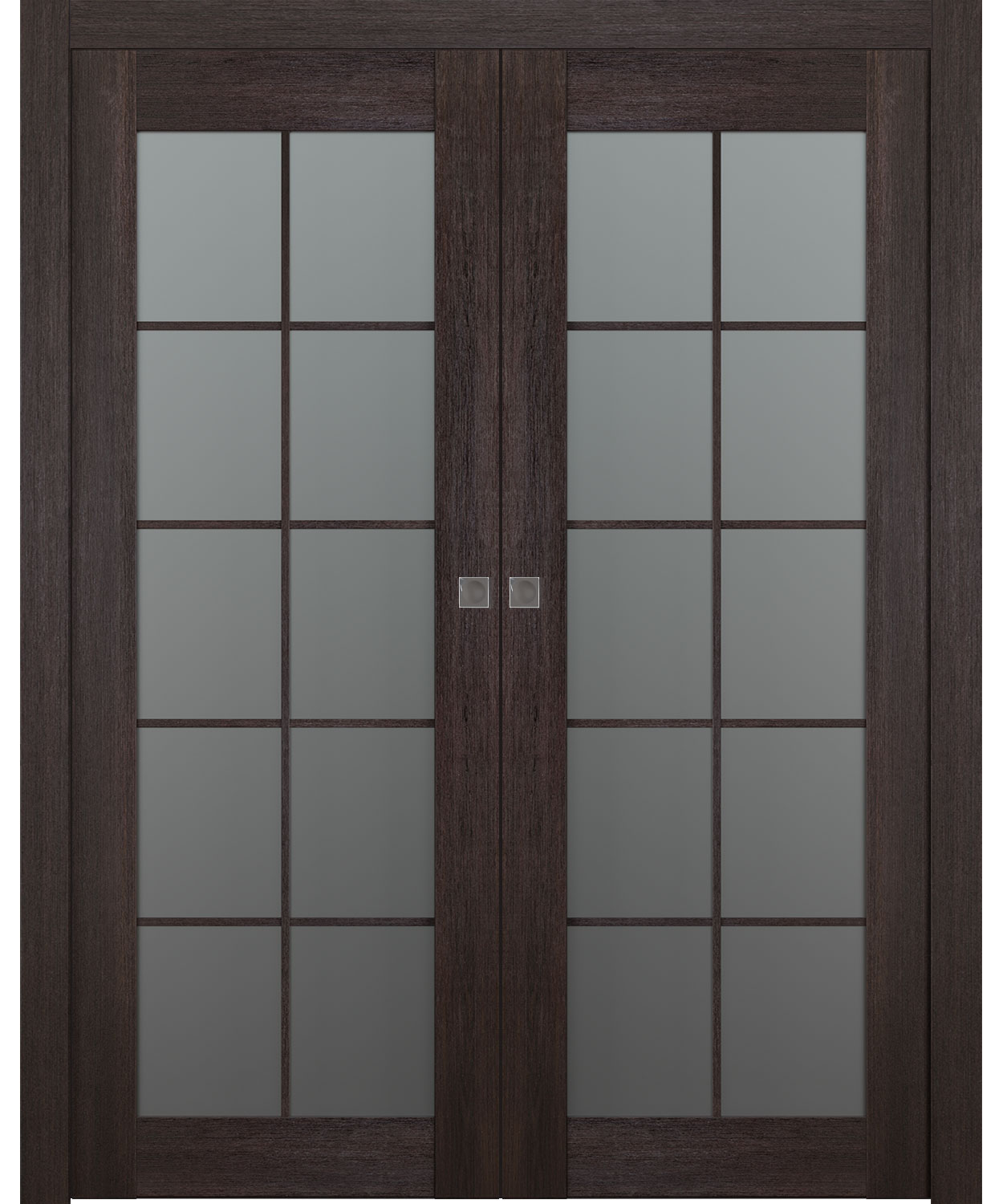 Avon 10 Lite Vetro Veralinga Oak Double pocket doors