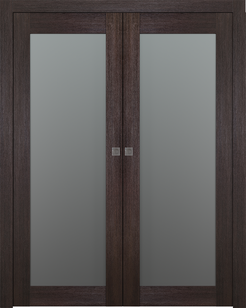 Avon 207 Vetro Veralinga Oak Double pocket doors