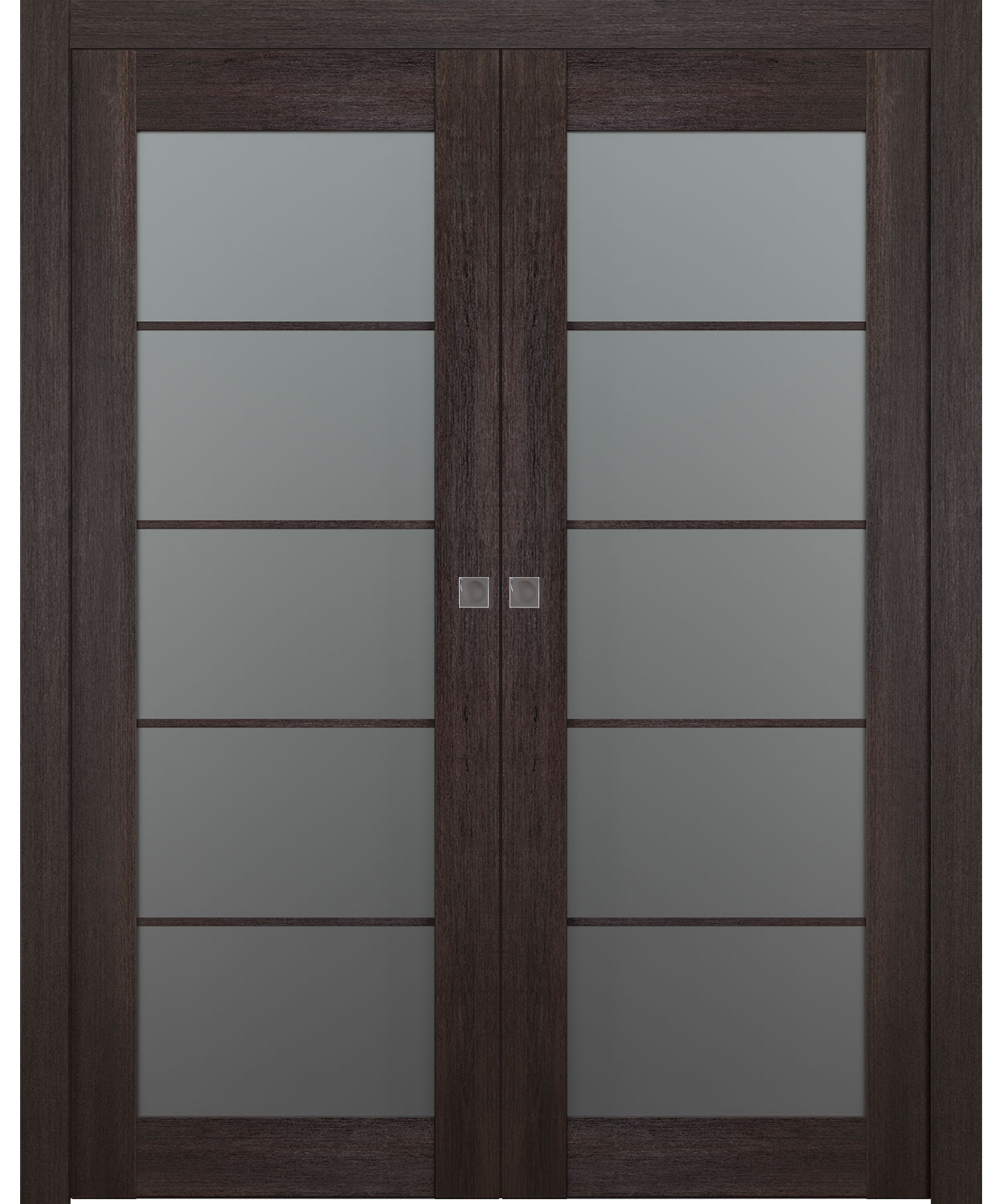 Avon 5 Lite Vetro Veralinga Oak Double pocket doors