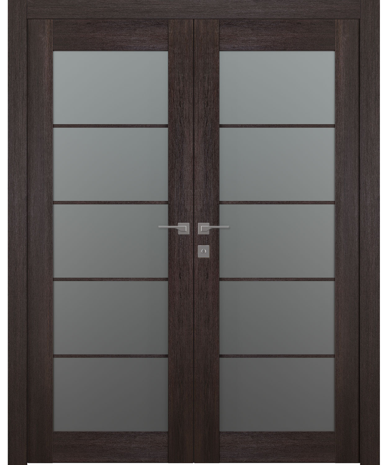 Avon 5 Lite Vetro Veralinga Oak Double doors