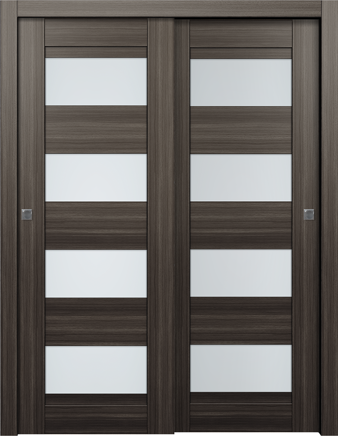 Della Vetro Gray Oak Bypass doors