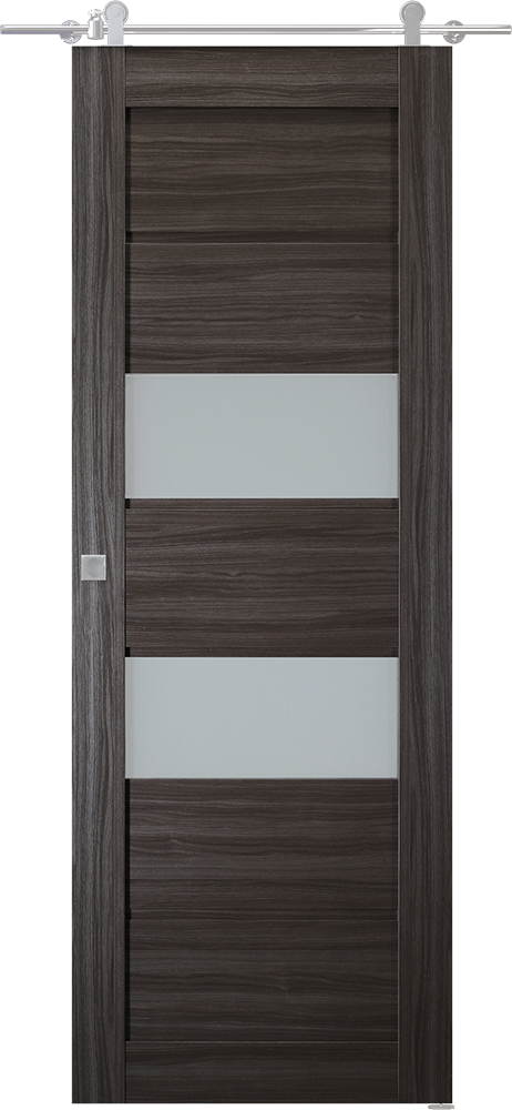 Dessa Vetro Gray Oak Barn doors