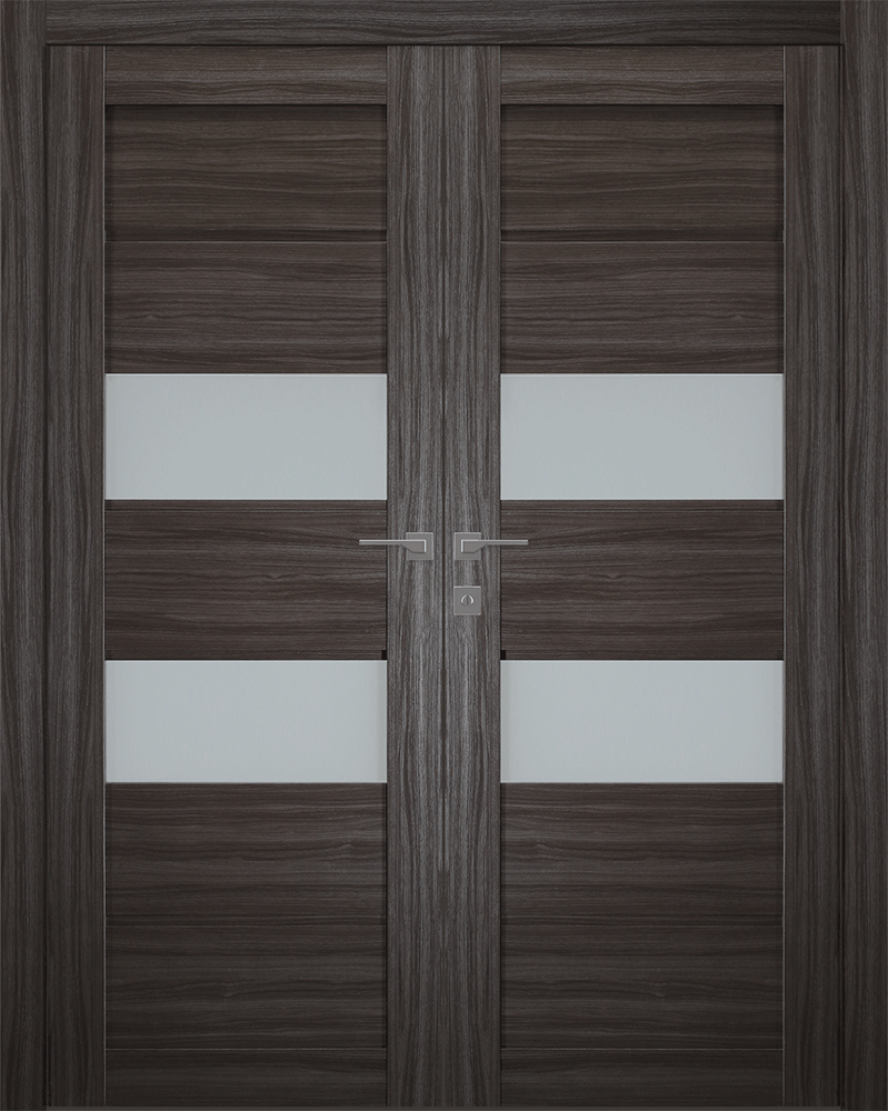 Dessa Vetro Gray Oak Double doors
