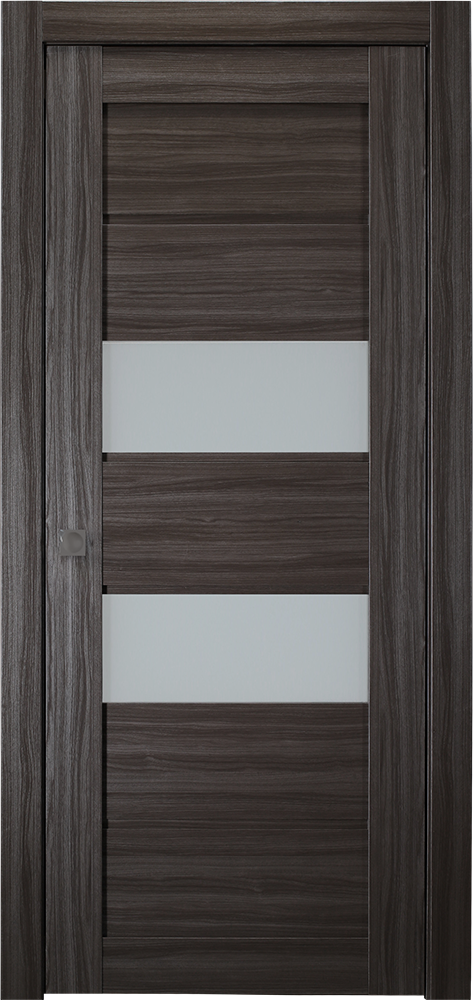 Dessa Vetro Gray Oak Pocket doors