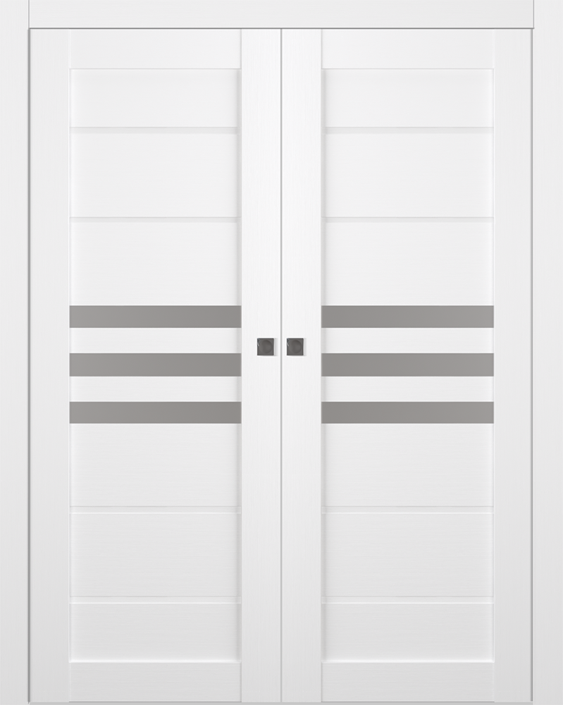 Dome Vetro Bianco Noble Double pocket doors