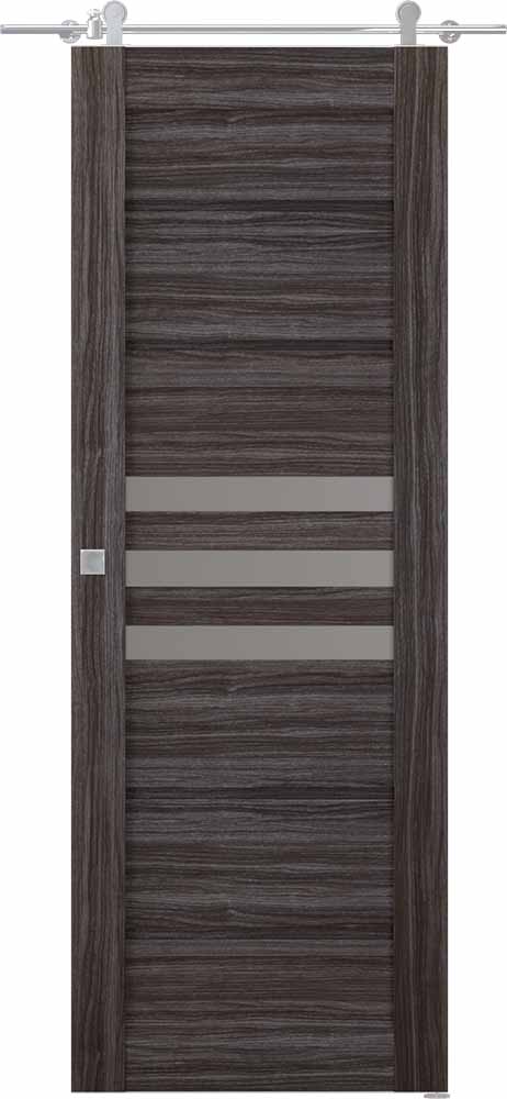 Dome Vetro Gray Oak Barn doors