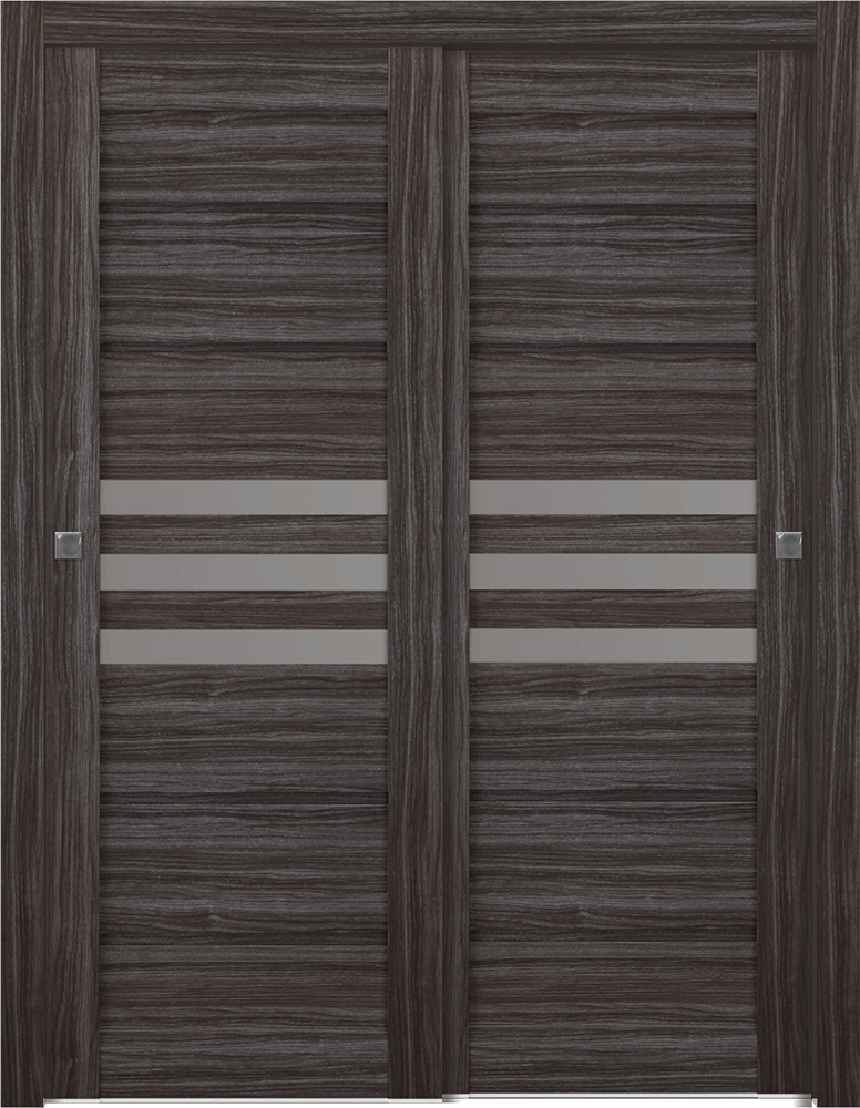 Dome Vetro Gray Oak Bypass doors