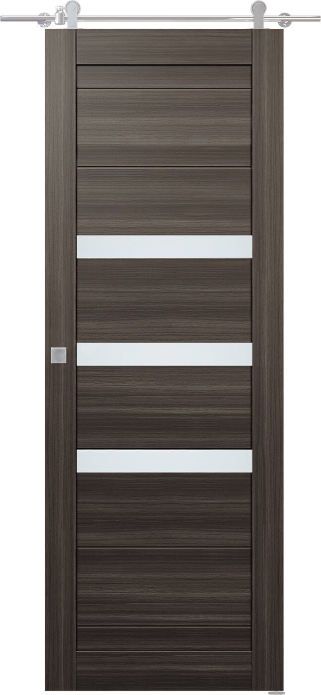 Dora Vetro Gray Oak Barn doors