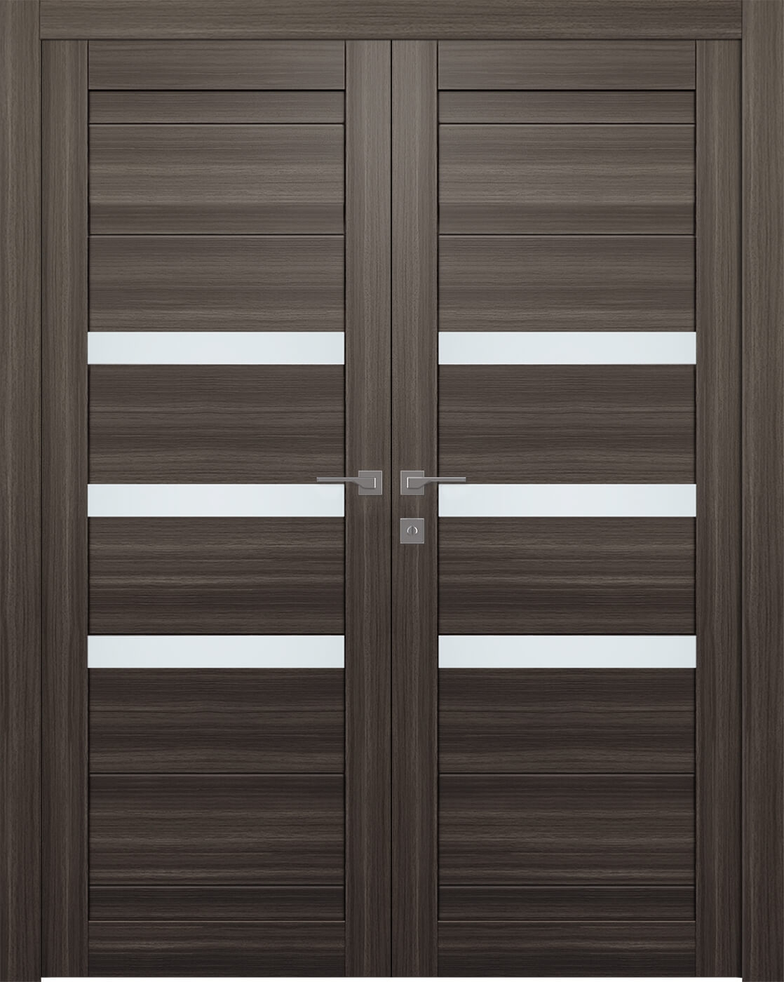 Dora Vetro Gray Oak Double doors