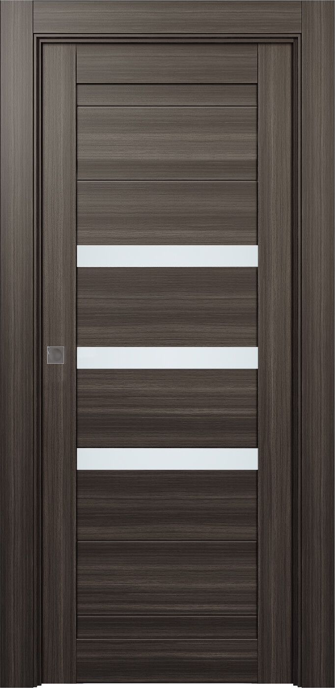 Dora Vetro Gray Oak Pocket doors