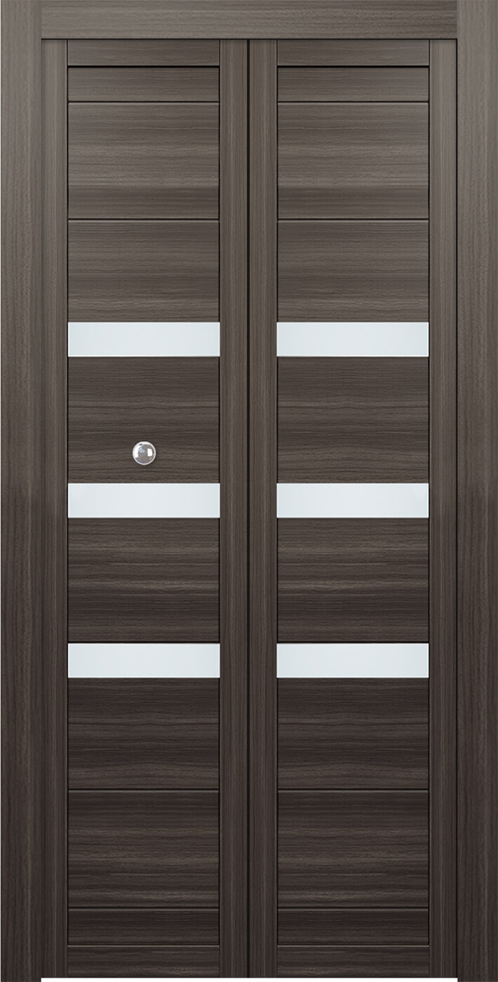 Dora Vetro Gray Oak Bi-folding doors