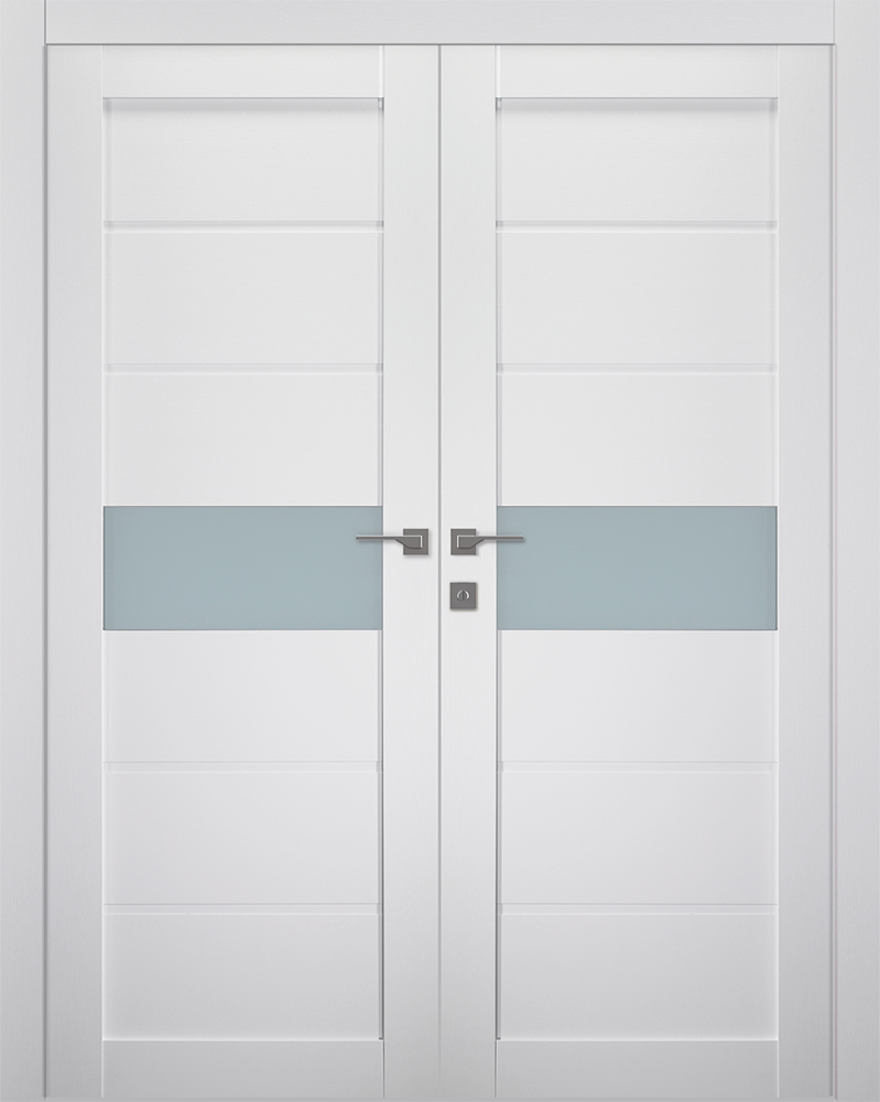 Edna Vetro Bianco Noble Double doors
