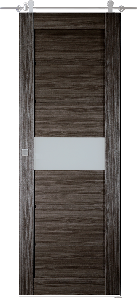 Edna Vetro Gray Oak Barn doors