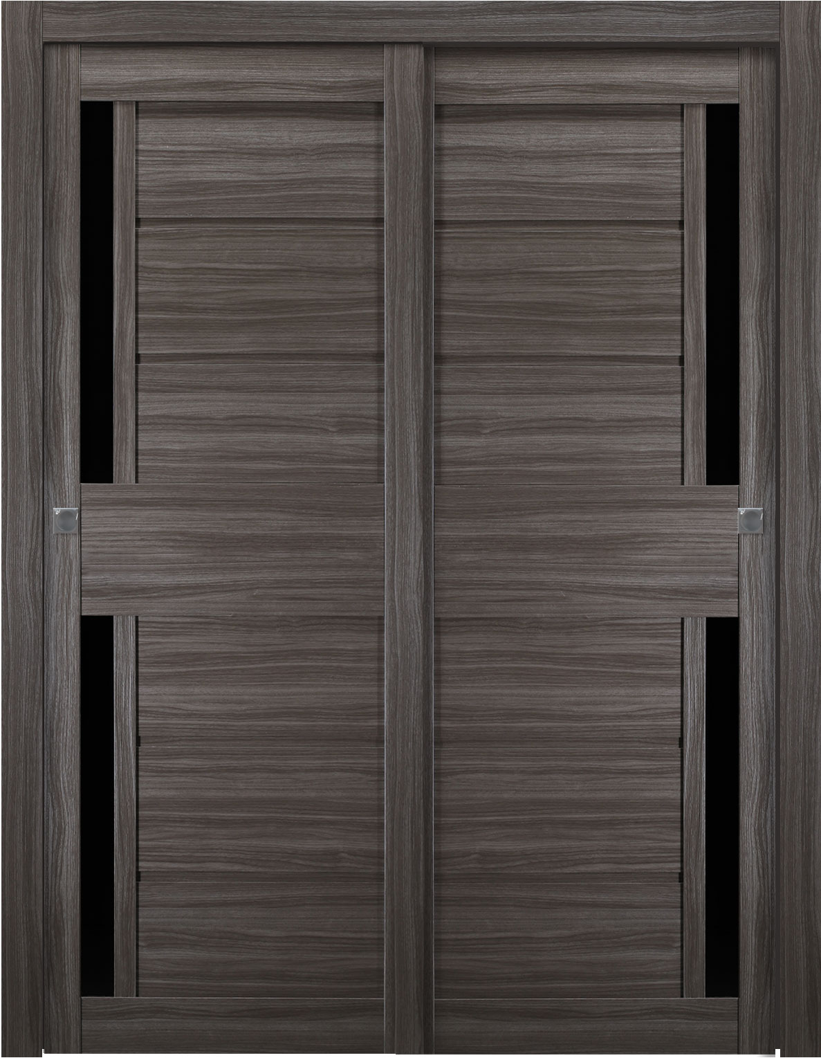 Esta Bl Vetro Gray Oak Bypass doors