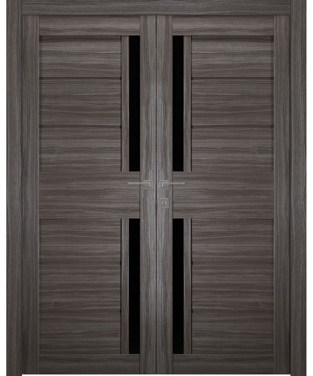 Esta Bl Vetro Gray Oak Double doors
