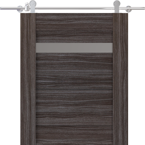 Imma Vetro Gray Oak Barn doors