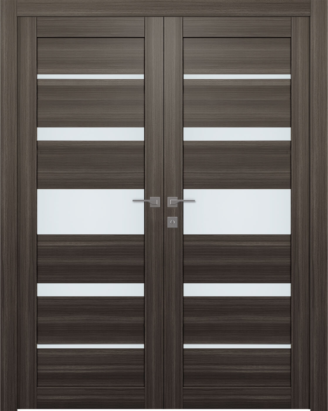 Kina Vetro Gray Oak Double doors