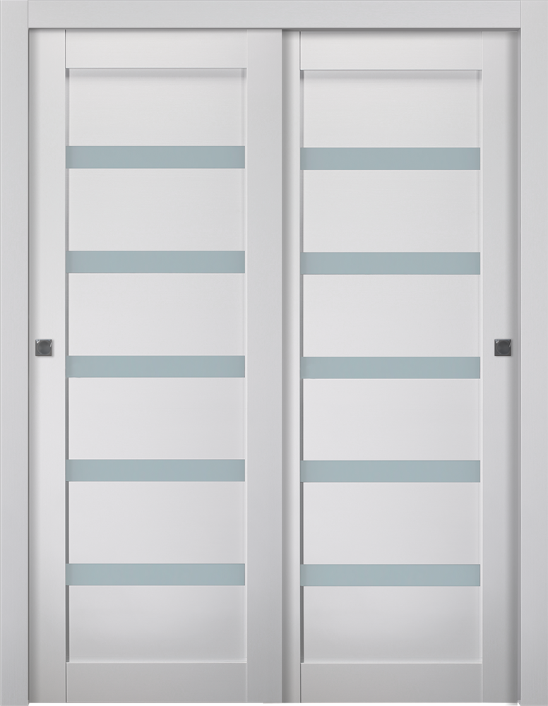 Leora Vetro Bianco Noble Bypass doors