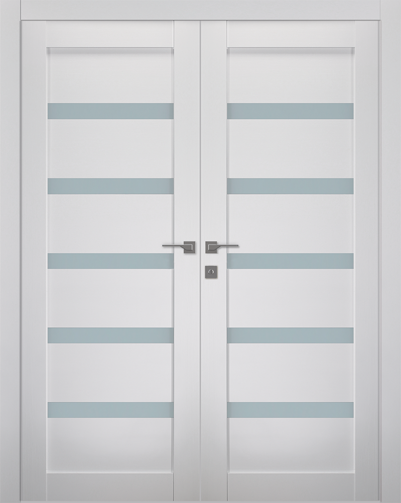 Leora Vetro Bianco Noble Double doors