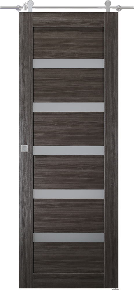 Leora Vetro Gray Oak Barn doors