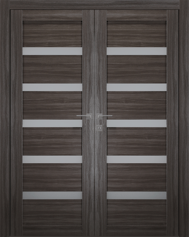 Leora Vetro Gray Oak Double doors