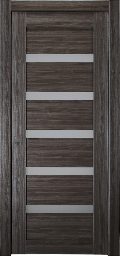Leora Vetro Gray Oak Pocket doors