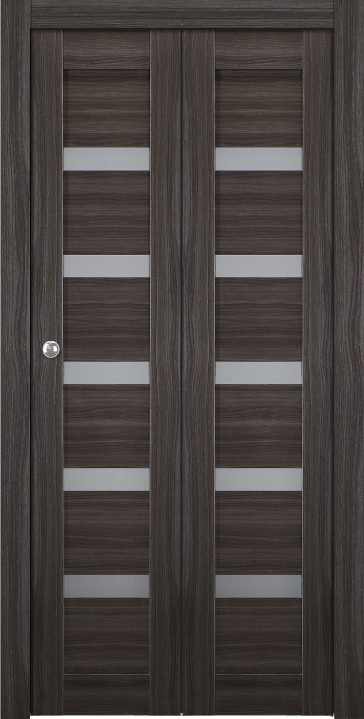 Leora Vetro Gray Oak Bi-folding doors