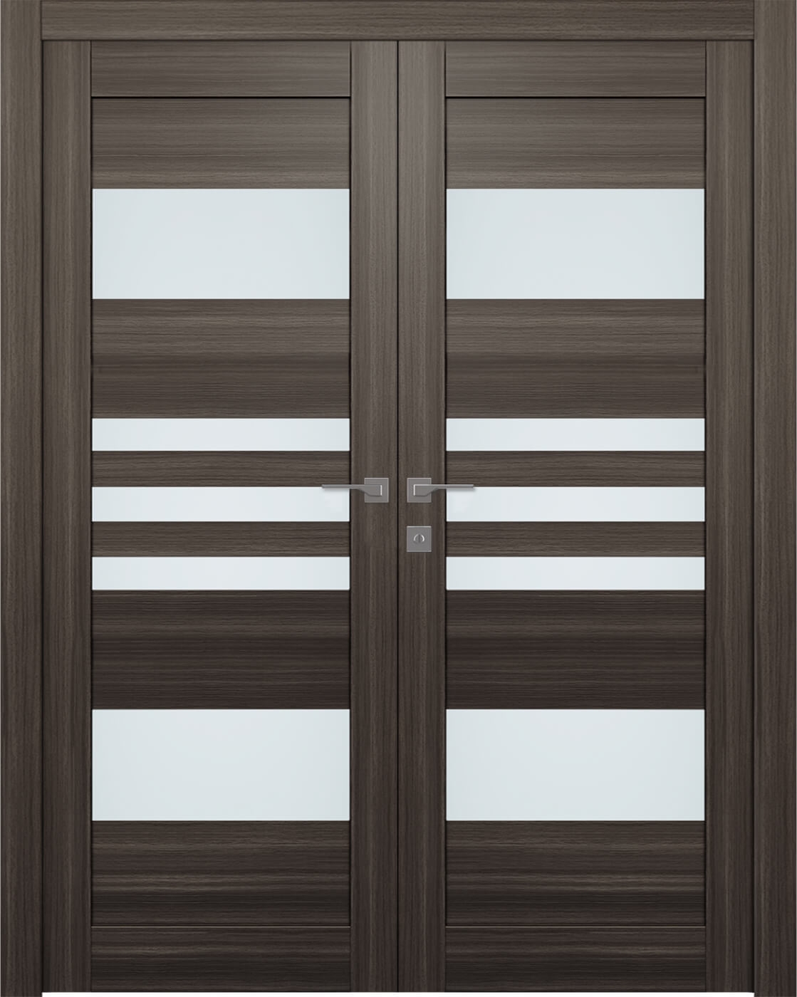 Leti Vetro Gray Oak Double doors