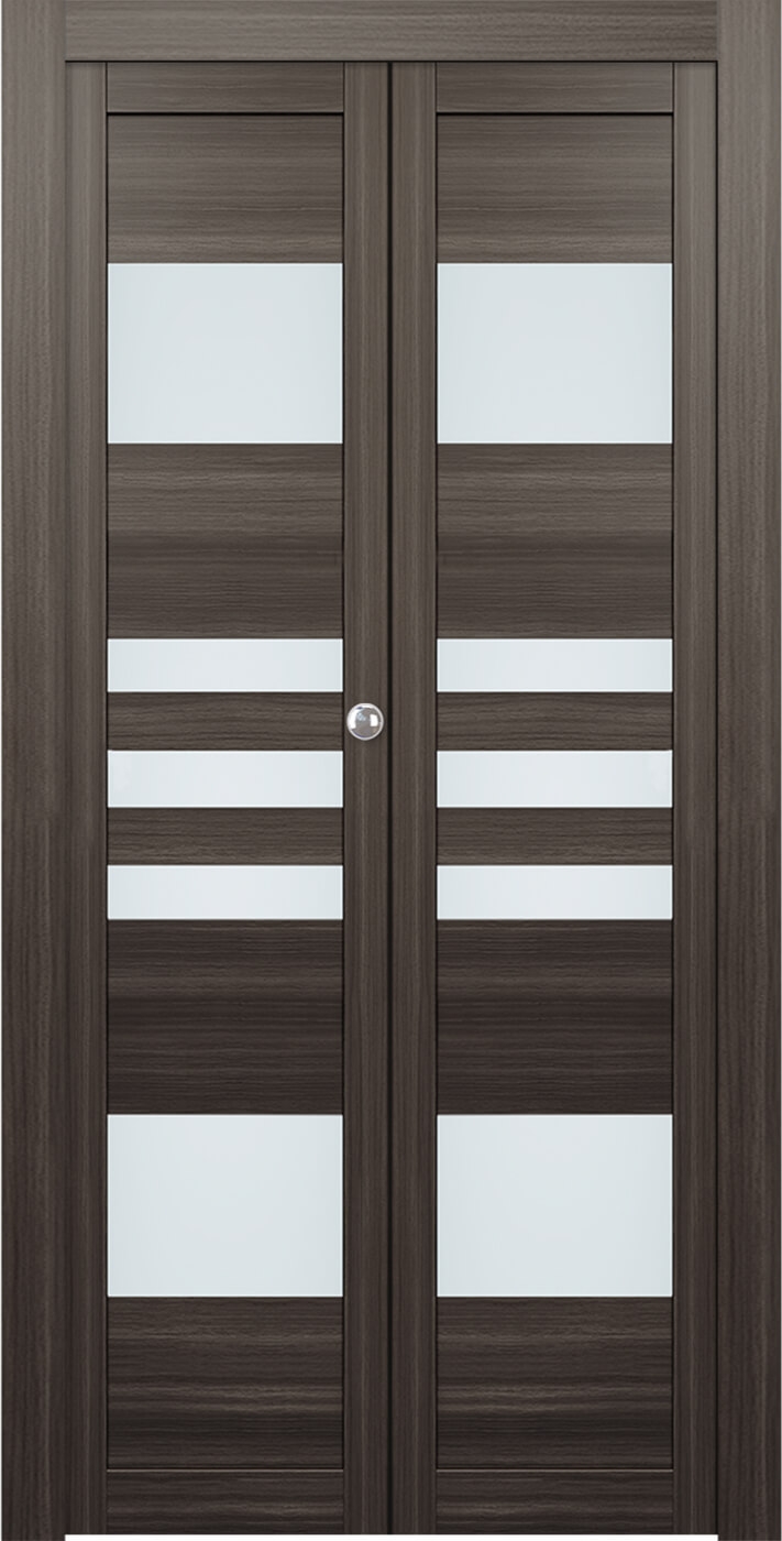 Leti Vetro Gray Oak Bi-folding doors
