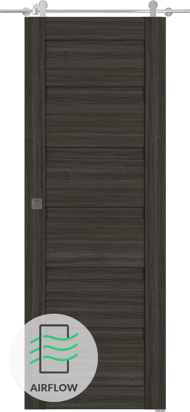 Louver Gray Oak Barn doors