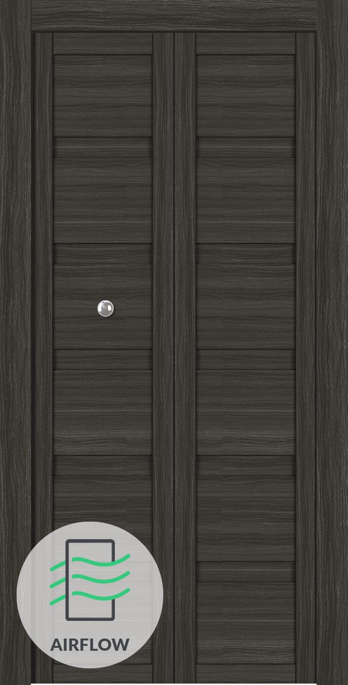 Louver Gray Oak Bi-folding doors