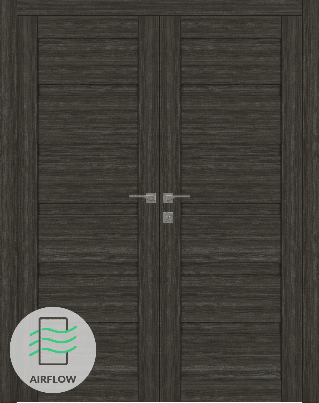Louver Gray Oak Double doors