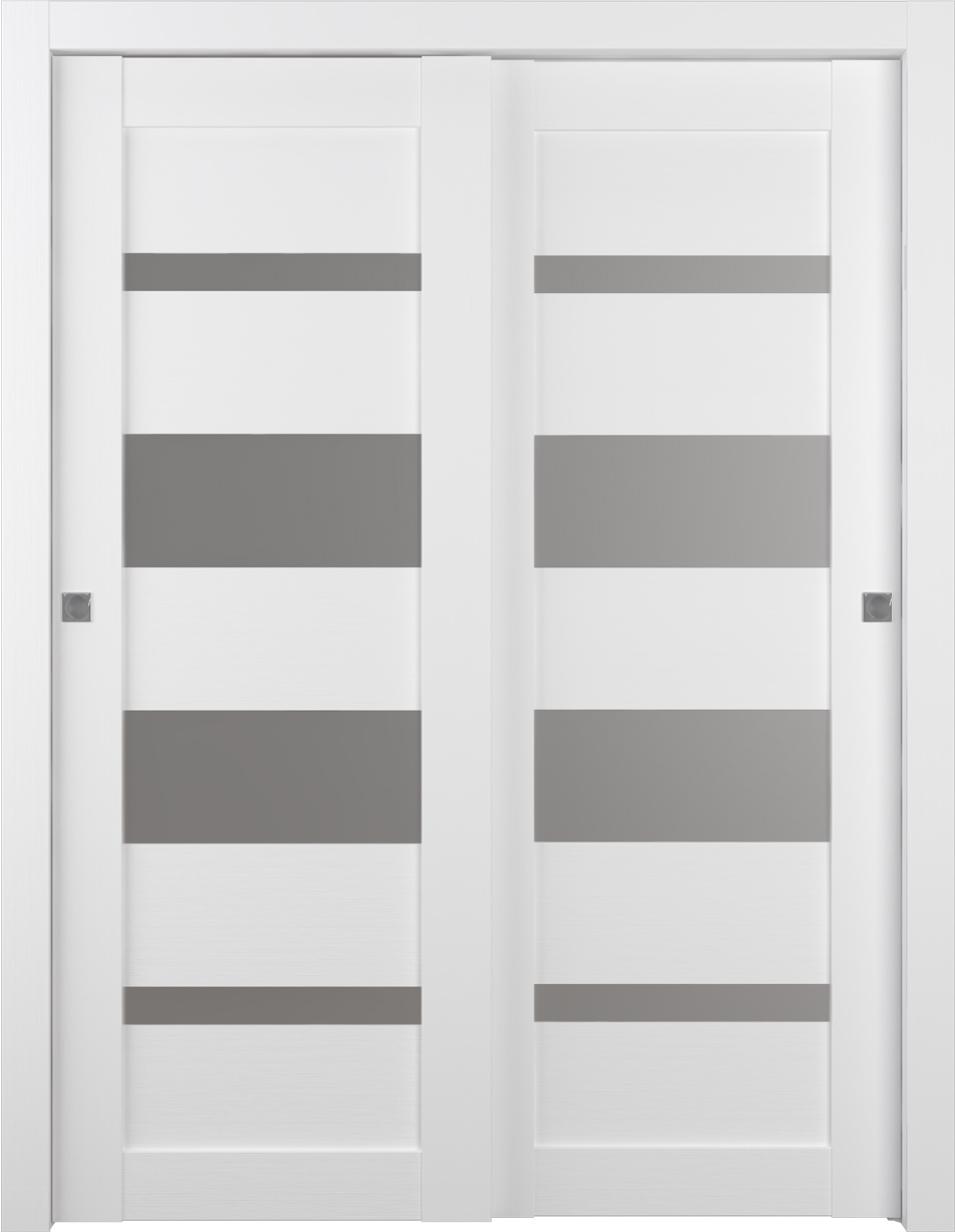 Mirella Vetro Bianco Noble Bypass doors